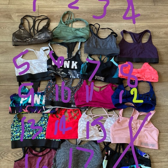 Vs pink sports bras